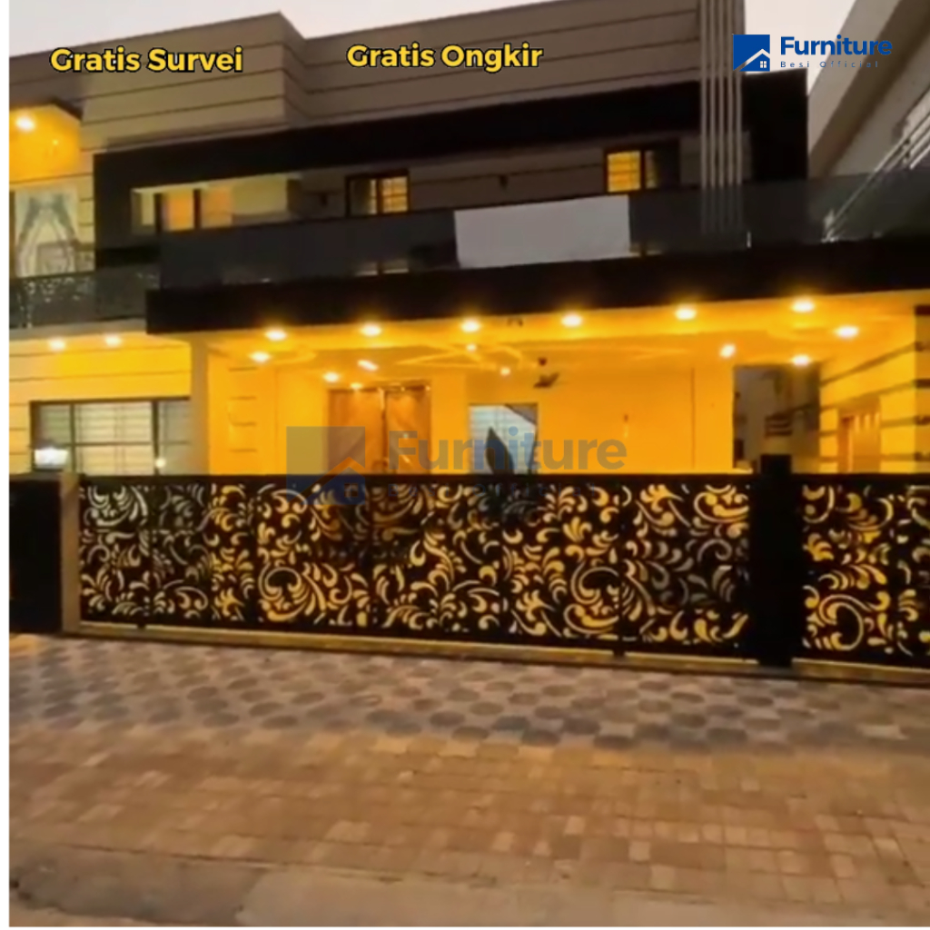 Pintu Pagar Gerbang Seleding Minimalis Harga Permeter / Pagar Pintu Gerbang Minimalis