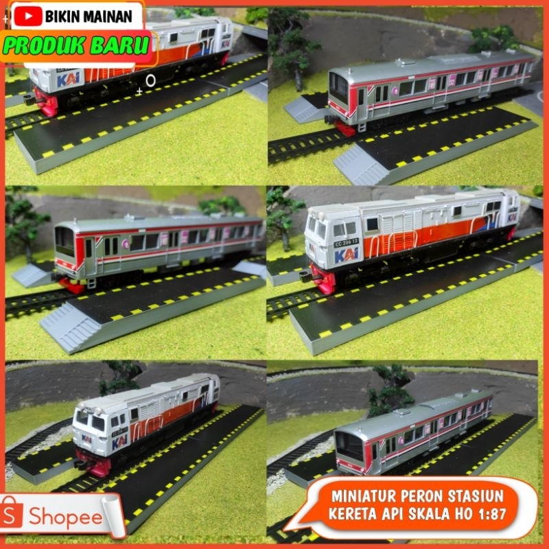 Miniatur peron kereta api skala HO