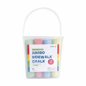 

First Update Kitecs Jumbo Sidewalk Chalk NonToxic Washable Kapur Tulis Warna Jumbo 4 colors set of 12pc