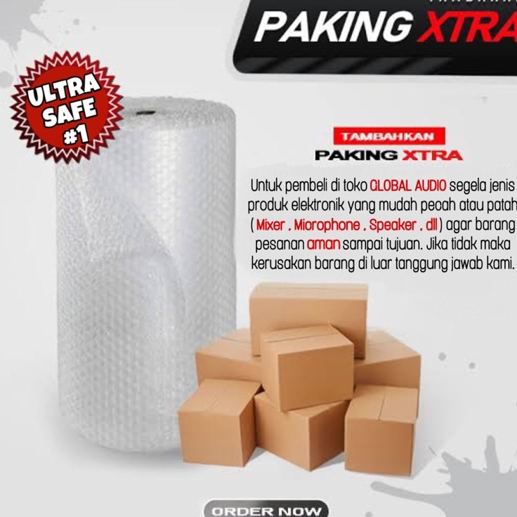 

Special Packing Packing Tambahan Xtra Bubble hanya Untuk Ukuran Kecil Dus Tebal Biar Barang Tetap Aman Dan Safely