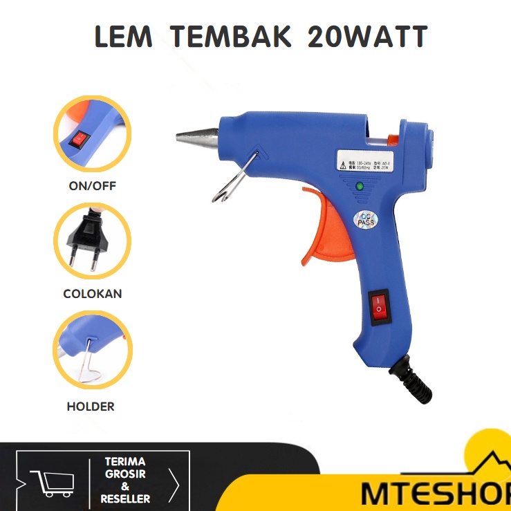 

Kejutan Besar MTE Lem Tembak Hot Melt Glue Gun On Off 2watt Glue Gun Mini