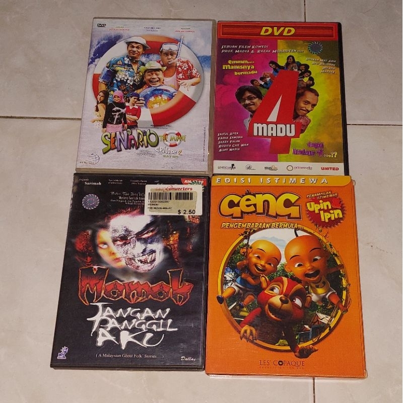 dvd Malaysia original SENARIO-Episode 2 : Beach Boys / 4 MADU / MOMOK : Jangan Panggil Aku / UPIN & 