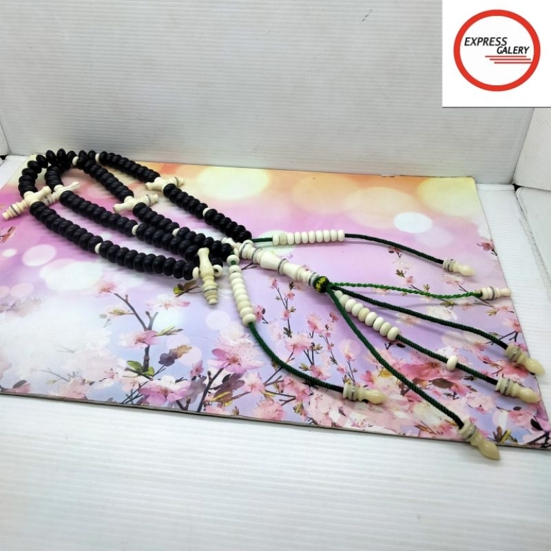 tasbih tijani yuser black kombinasi tulang kerbau C46