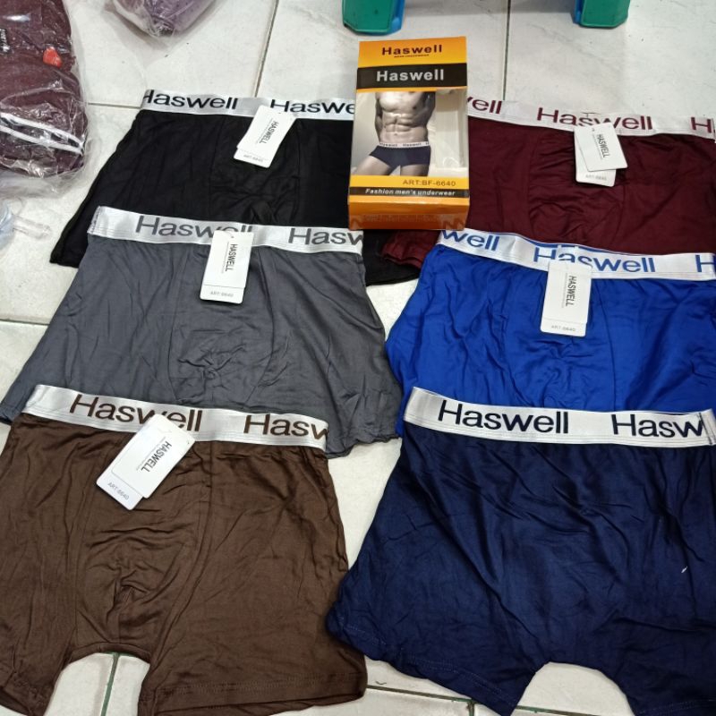 (3PCS ) BOXER PRIA DEWASA HASWELL BAHAN SUPERSOFT