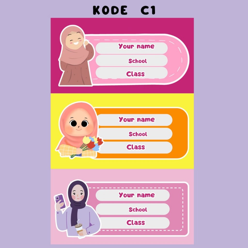 

Label nama sticker anak sekolah