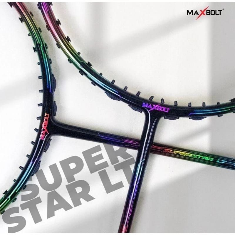 raket badminton maxbolt superstar lt rainbow raket bulutangkis original maxbolt