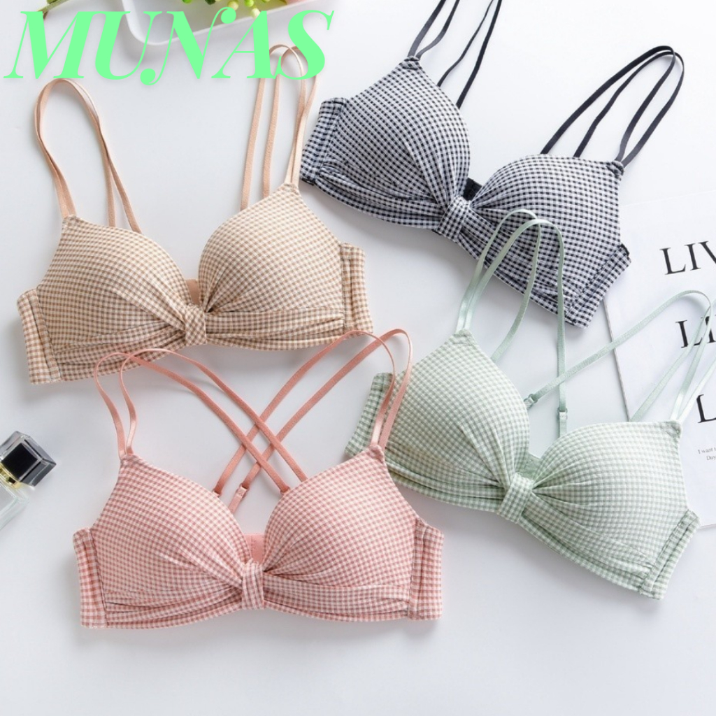 MUNAS Bra Jepang Sexy 6432 Tanpa Kawat Bra  Premium Asian Style Pakaian Dalam Wanita Elastis Sexy Bu