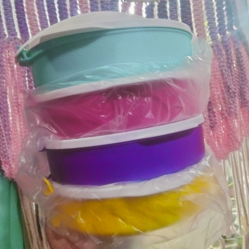 Tupperware Original Promo Rantang Bulat 4 Susun Bisa Masukkan ke Microwave