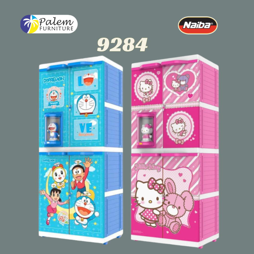 Naiba 9284 Lemari Plastik 4 Susun Boneka Karakter