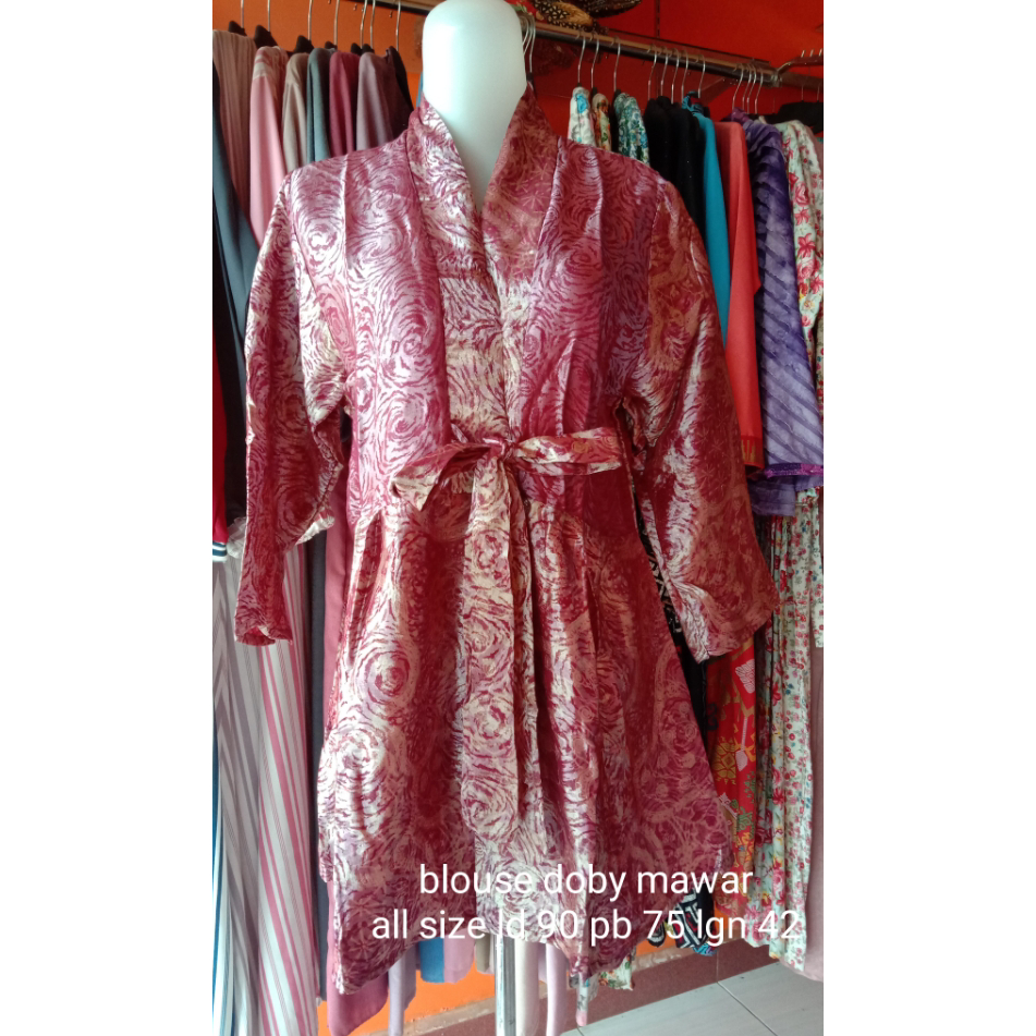 pakaian wanita atasan doby mawar