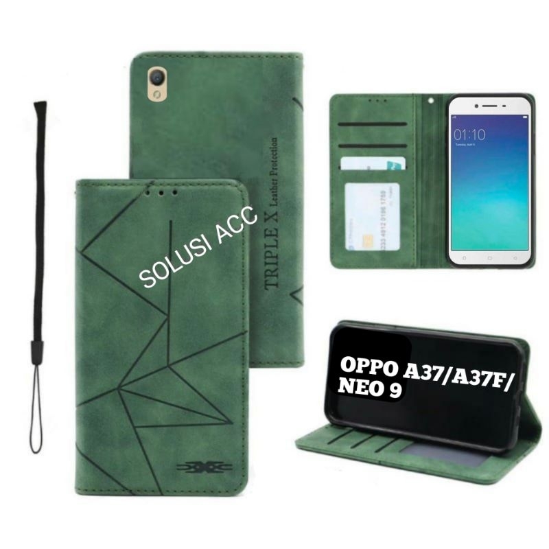 CASE DOMPET KULIT OPPO A37 A37F NEO 9 FLIP COVER BUKA TUTUP LEATHER CASE MAGNET PREMIUM BERKUALITAS 