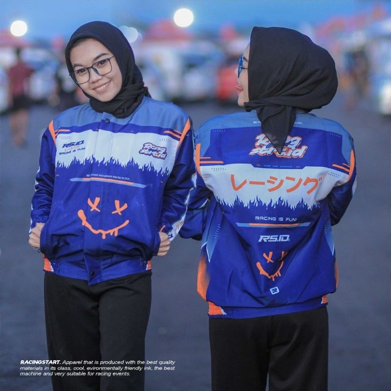 Jaket Racing Start/jaket running/racing start printing