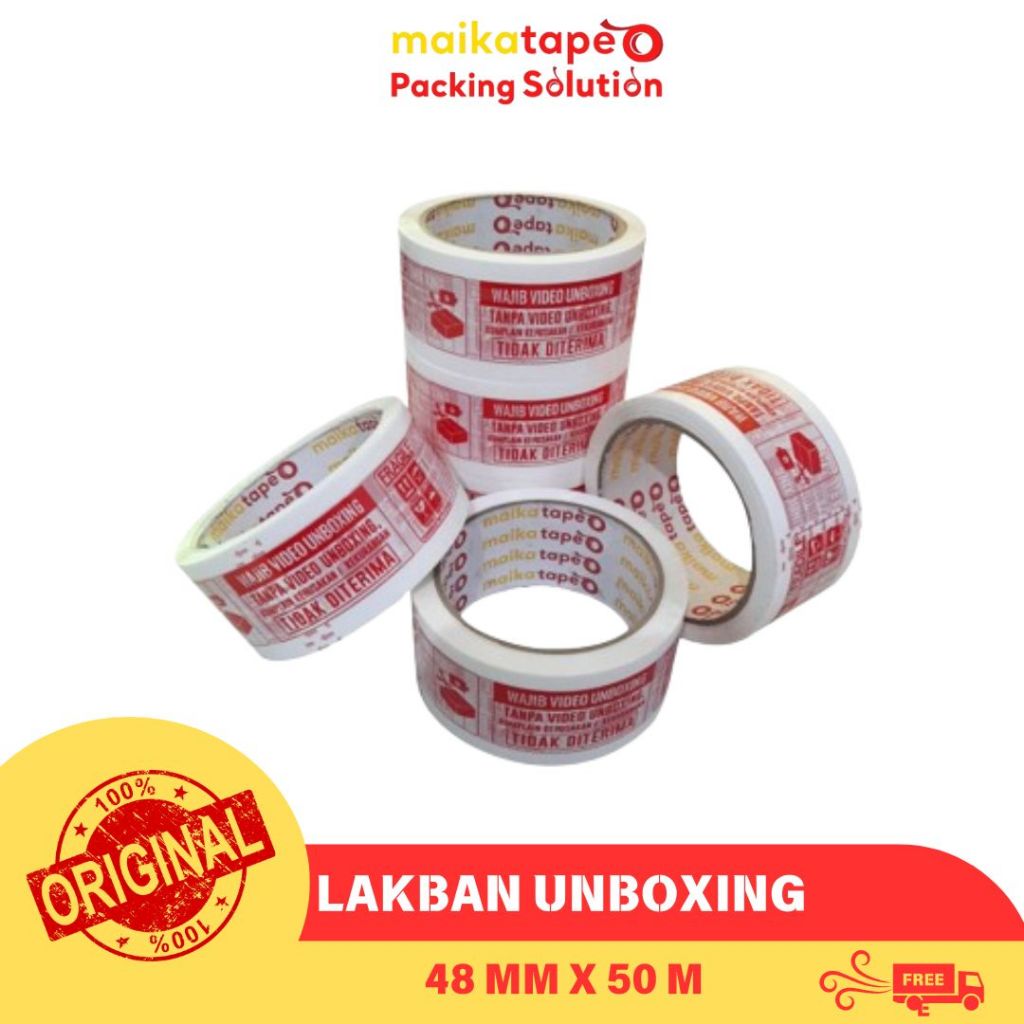 

OPP TAPE / LAKBAN UNBOXING PUTIH MAIKATAPE 48MM (1 ROLL)
