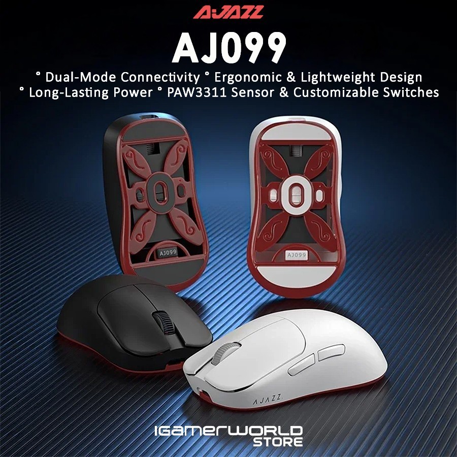 Ajazz AJ099 Ultra Lighweight Dual Mode Gaming Mouse