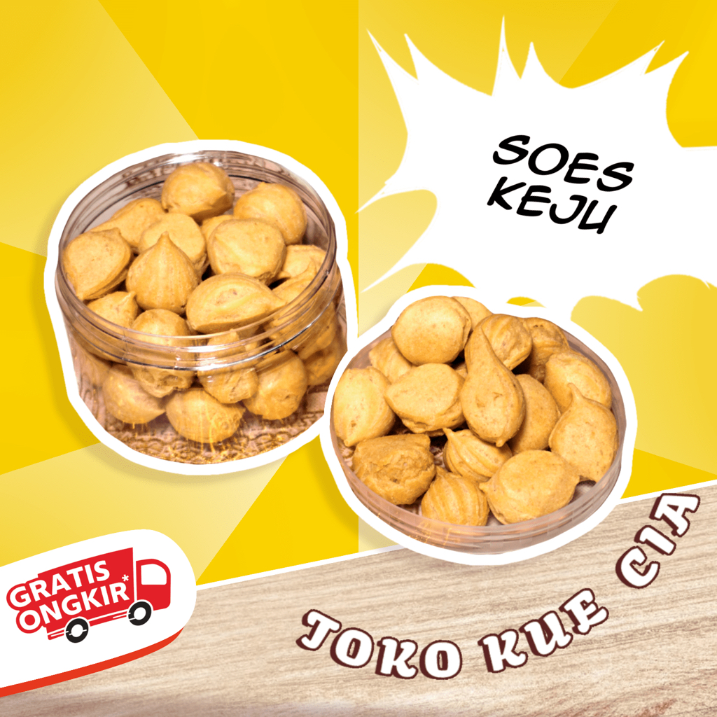 

1KG SOES KEJU - Soes Kering Rasa Keju / Soes Rasa Keju by Toko Cia