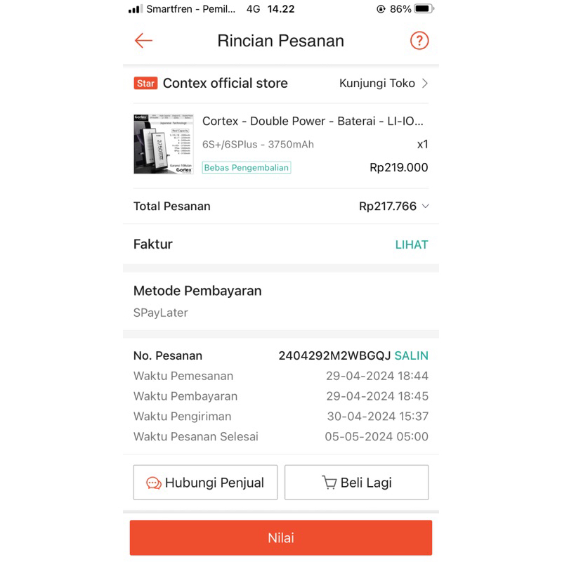 baterai cortex iphone 6s+