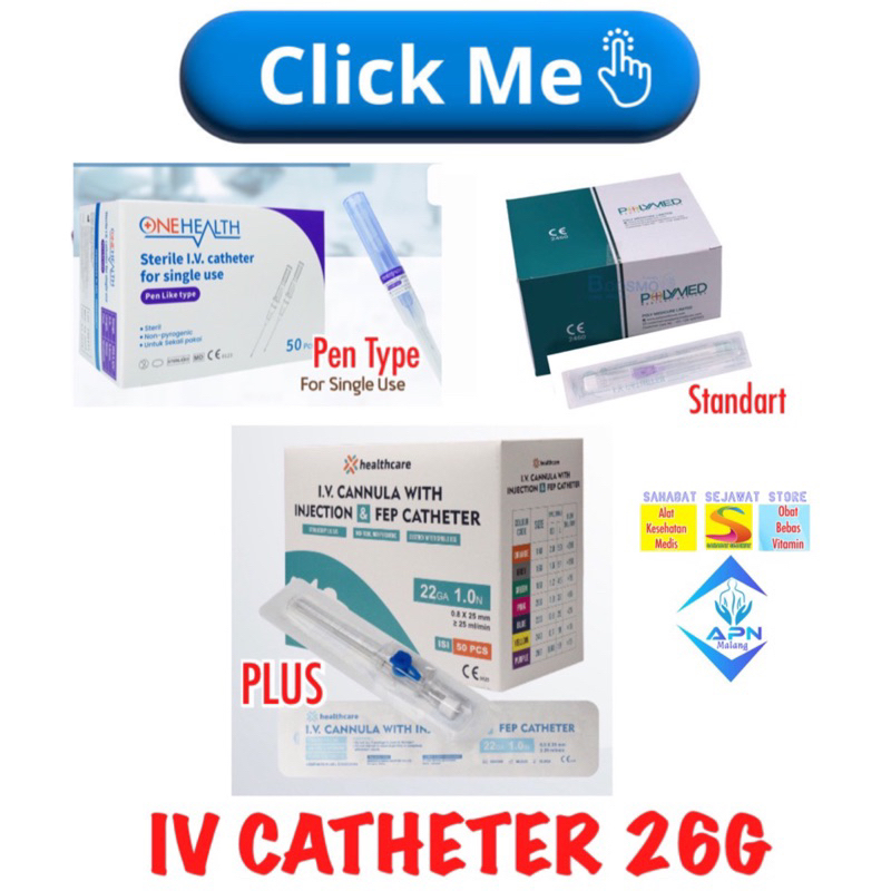 IV CATHETER 26G INFLO PLUS / T5 PEN / BIASA NO 26G SATUAN.