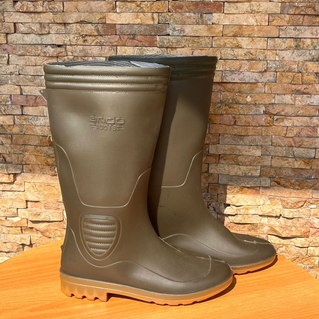 Sepatu Boots ANDO Warna Hijau dan Hitam Ukuran 39-43