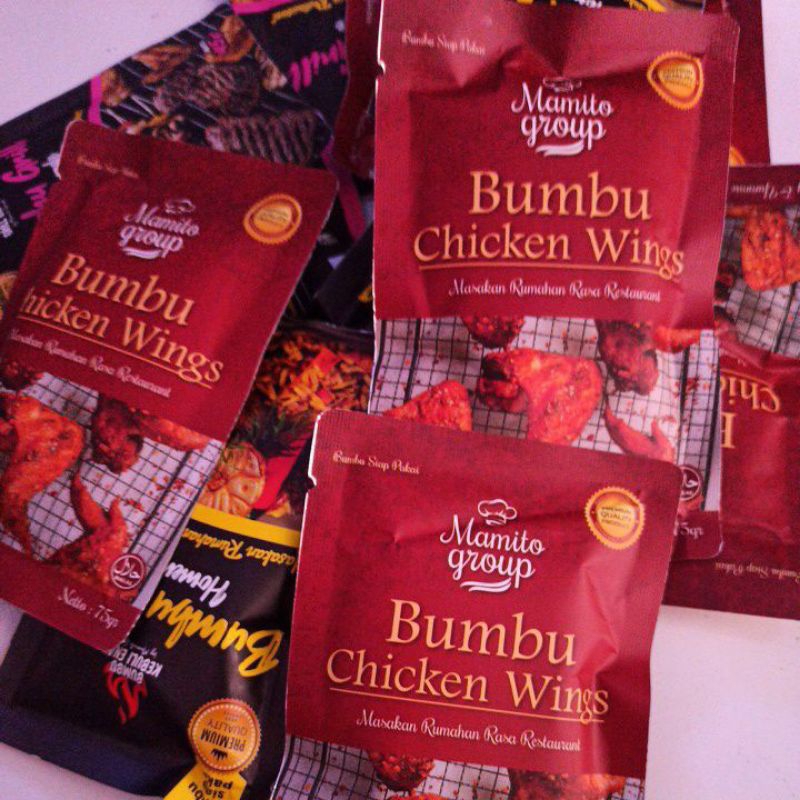 4 Varian bumbu instan Mamito Group ( bumbu kebuli, bumbu Grill, bumbu Chicken wings original dan spa