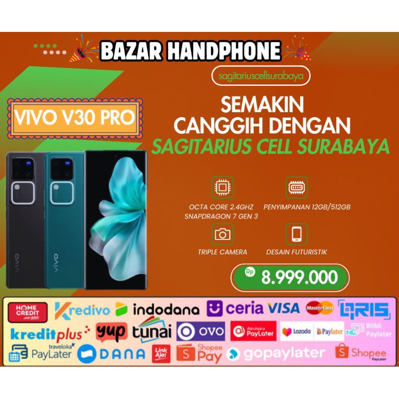 VIVO V30 PRO 5G 12GB+12GB/512GB GARANSI RESMI