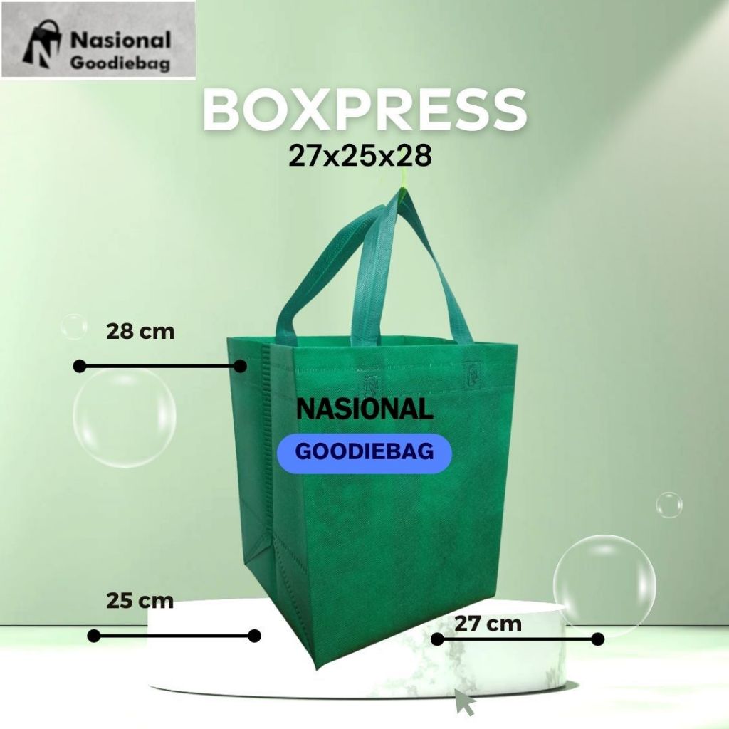 

Tas Box Spunbond Goodie Bag AUTOPRESS 27X25X26 Souvenir Promosi Murah