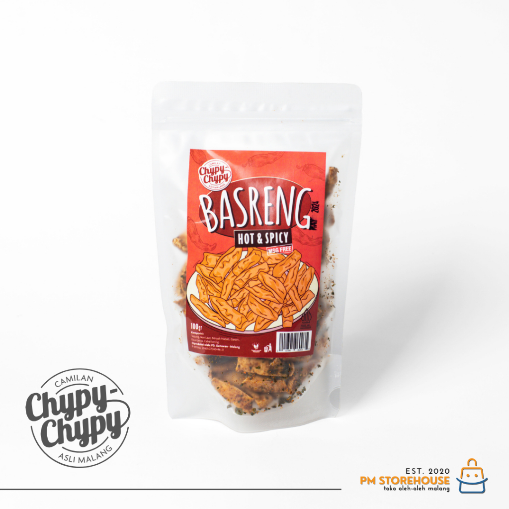 

Basreng Daun Jeruk Pedas Renyah Chypy - Kemasan Pouch