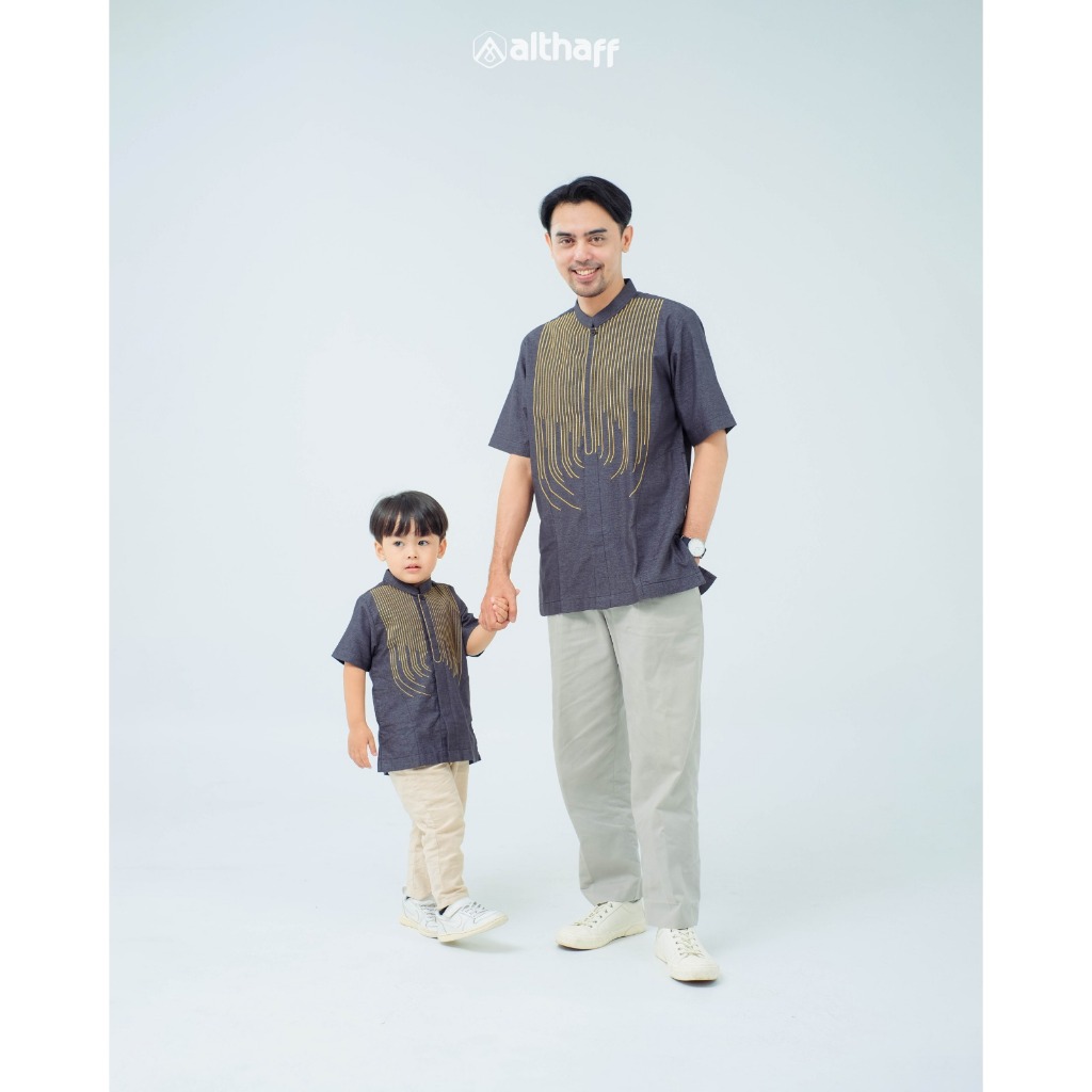 Baju Koko Aizar by Althaff koko couple koko ayah dan anak koko bordir warna hitam