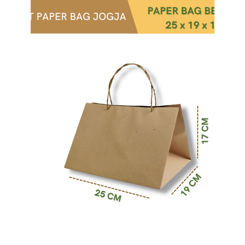 

Paperbag / Paper bag Bento Box / Paperbag Roti ukuran 25 x 19 x 17 cm