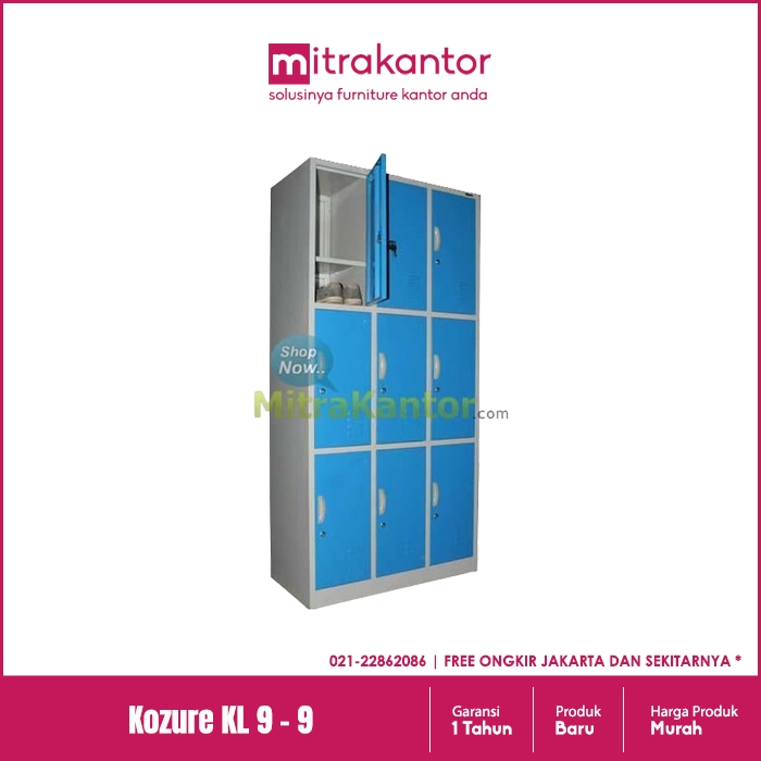Lemari besi Locker Besi Loker Kozure KL 9 - 9 Pintu
