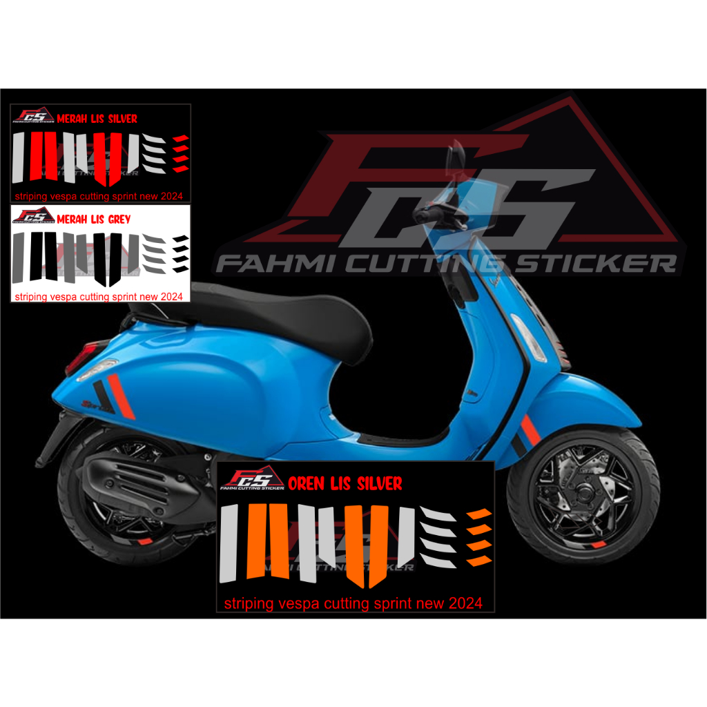 STIKER STRIPING VESPA SPRINT S 2024 NEW