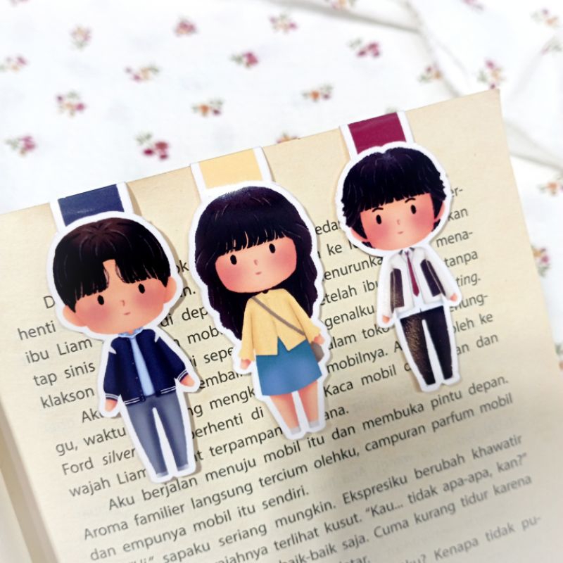 

Lovely Runner Bookmark Kecil Mini - Pembatas Buku Magnet - Ryu Sun Jae - Im Sol - Kim Tae Sung