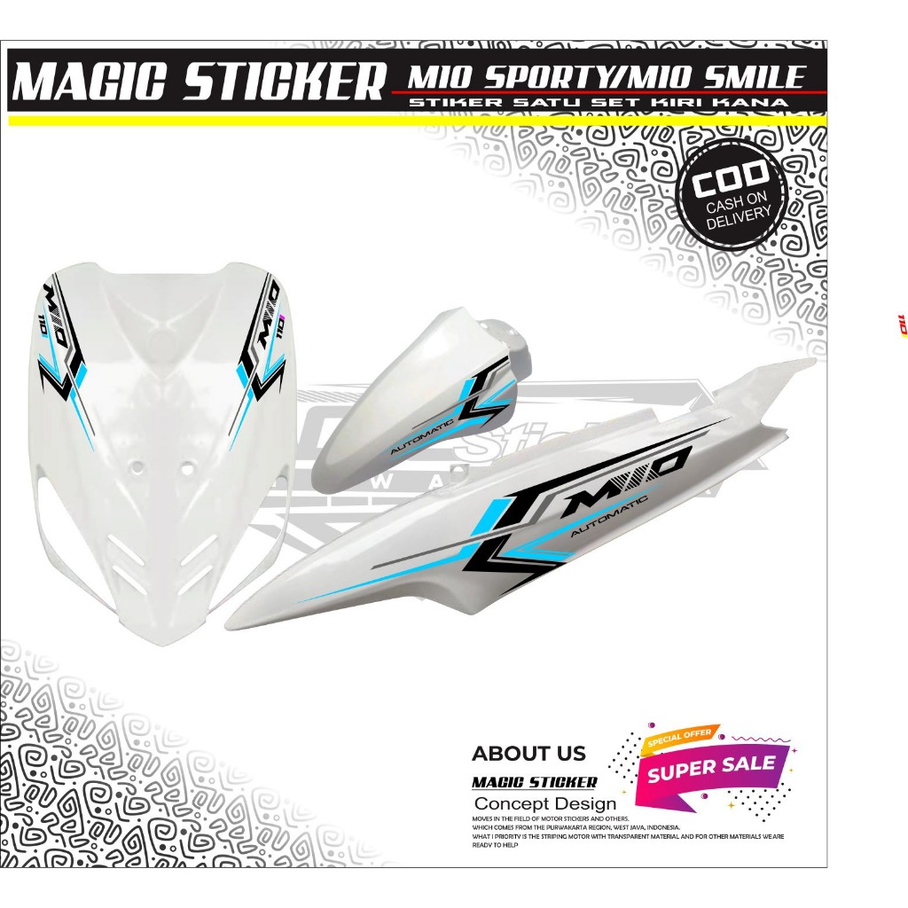 STRIPING VARIASI MIO SPORTY 2009/2010 SMAILE STICKER MOTOR KEREN