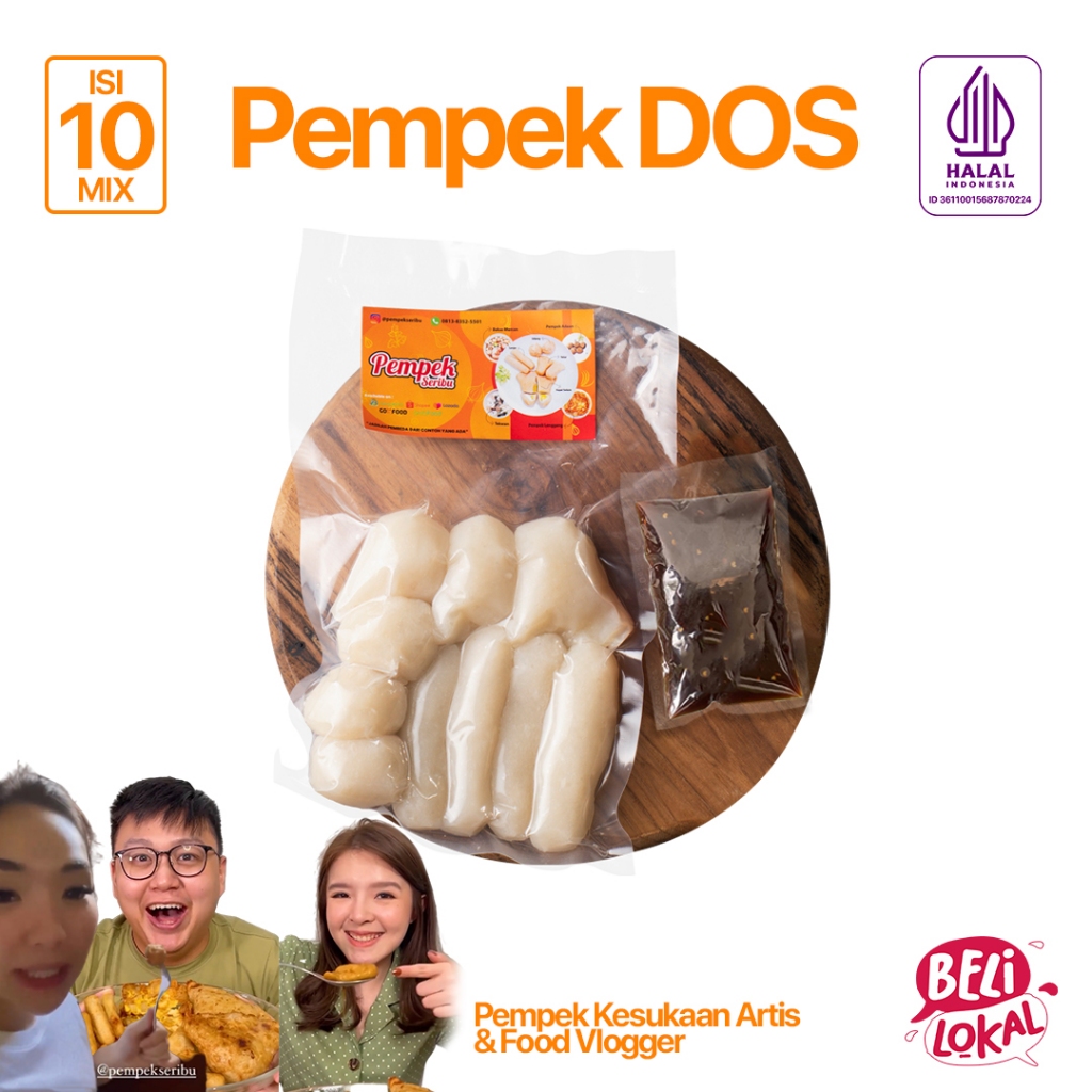 

Pempek Palembang Pempek Dos isi 10 mix
