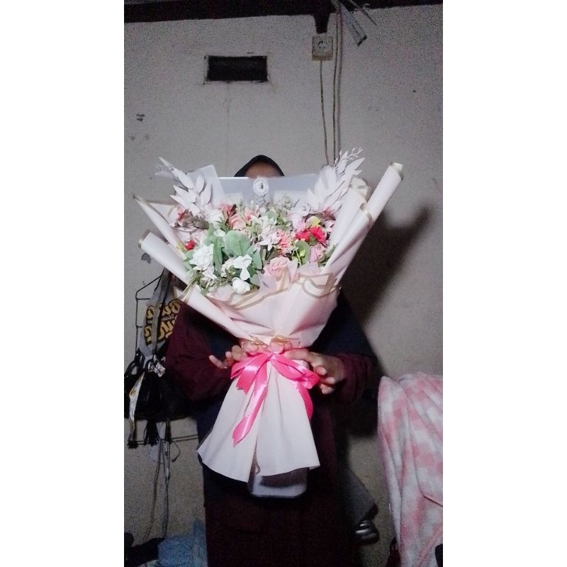 Big Flower Bucket/Buket Bunga Besar artificial