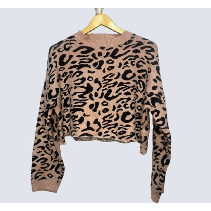 Sweater Leopard Pink/Baju Motif Leopard Pink
