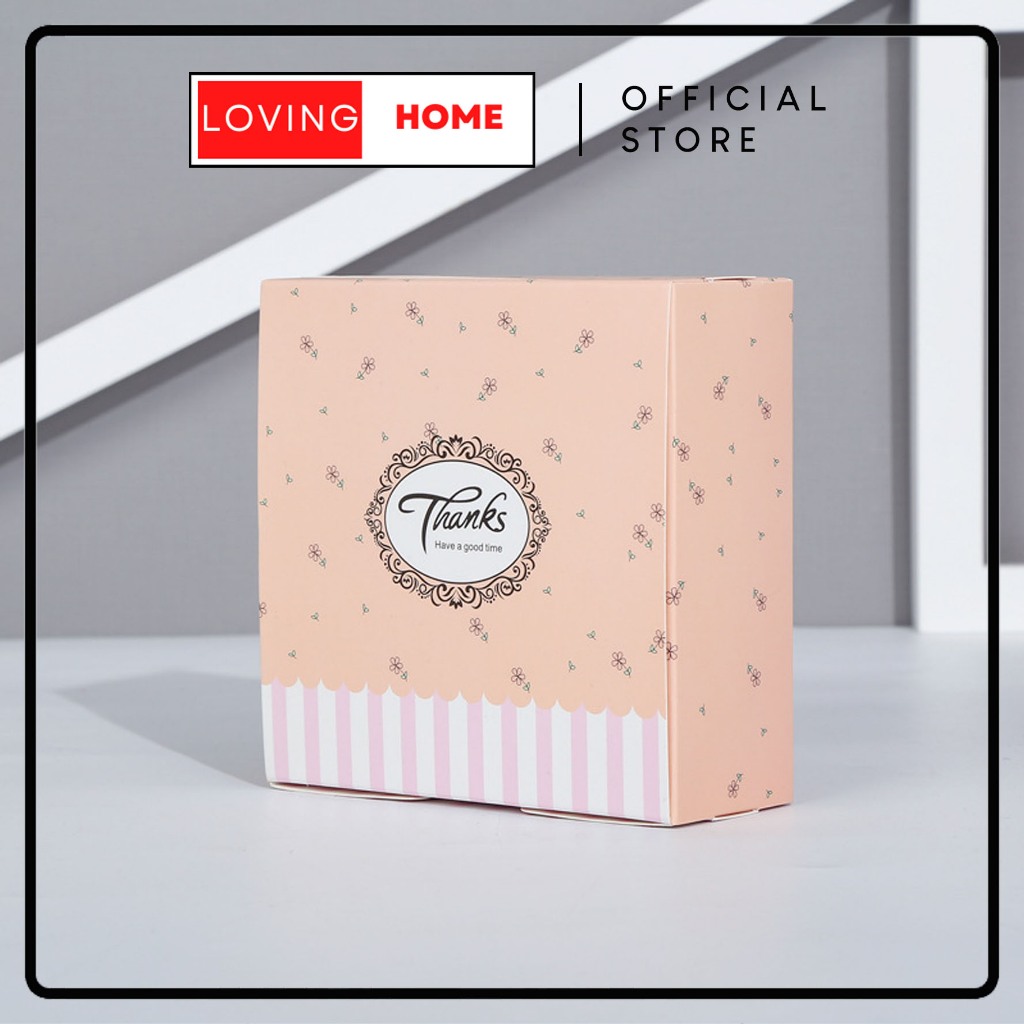 

LOVING HOME - Box Packing Cookies Kue Kering Sovenir 12 x 12 Floral Vintage Shabby Kotak Kado