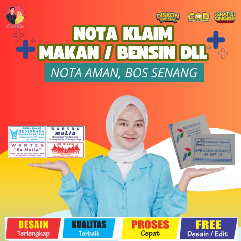 

STEMPEL / CAP NOTA klaim MAKAN / BENSIN DLL