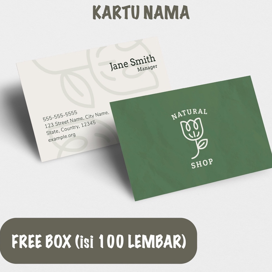 

KARTU NAMA MURAH ( 1 BOX ISI 100 PCS ) FREE BOX