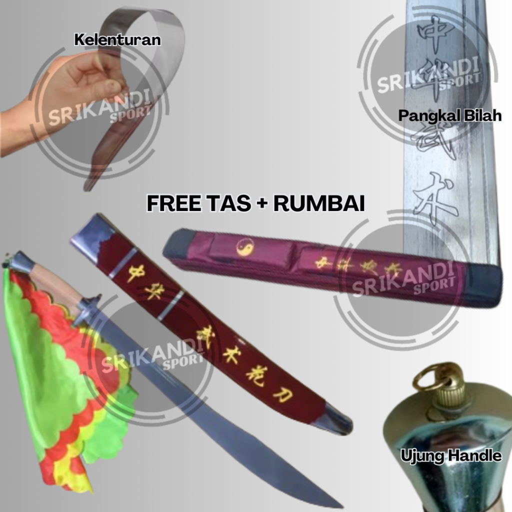 DAOSHU WUSHU + TAS + GRIP KARET + RUMBAI (PAKET KOMPLIT) TAOLU KUNGFU