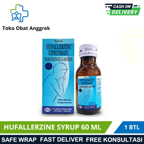HUFALLERZINE SIRUP 60 ML/OBAT BATUK ANAK/OBAT BATUK DAN ALERGI/OBAT BATUK BERDAHAK DAN ALERGI