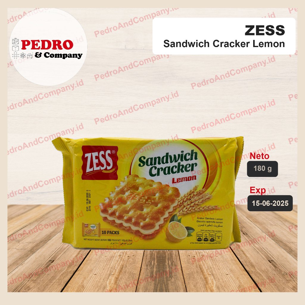 

Zess sandwich cracker lemon 180 gram - 10pak biskuit biscuit