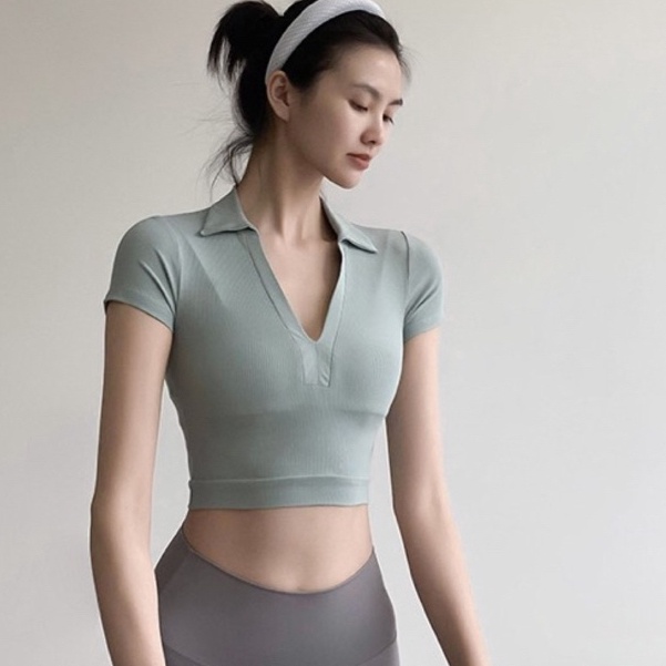 KODE R76G Baju Olahraga Wanita WILLOW TOP Sport Outdoor Jumbo Gym Fitness Zumba Senam Golf Tenis Imp