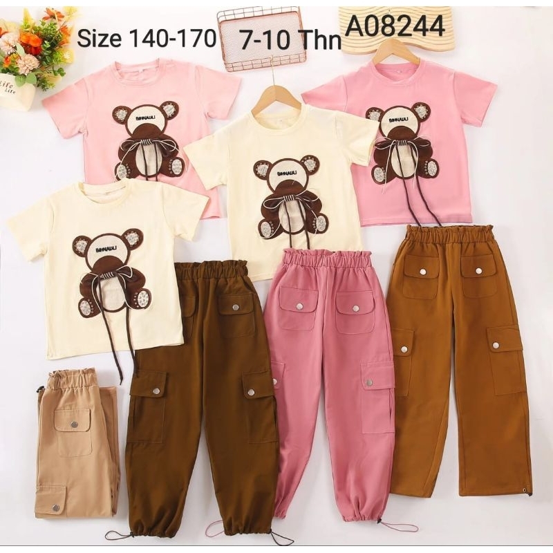 setelan anak cargo aplikasi 4-8 tahun