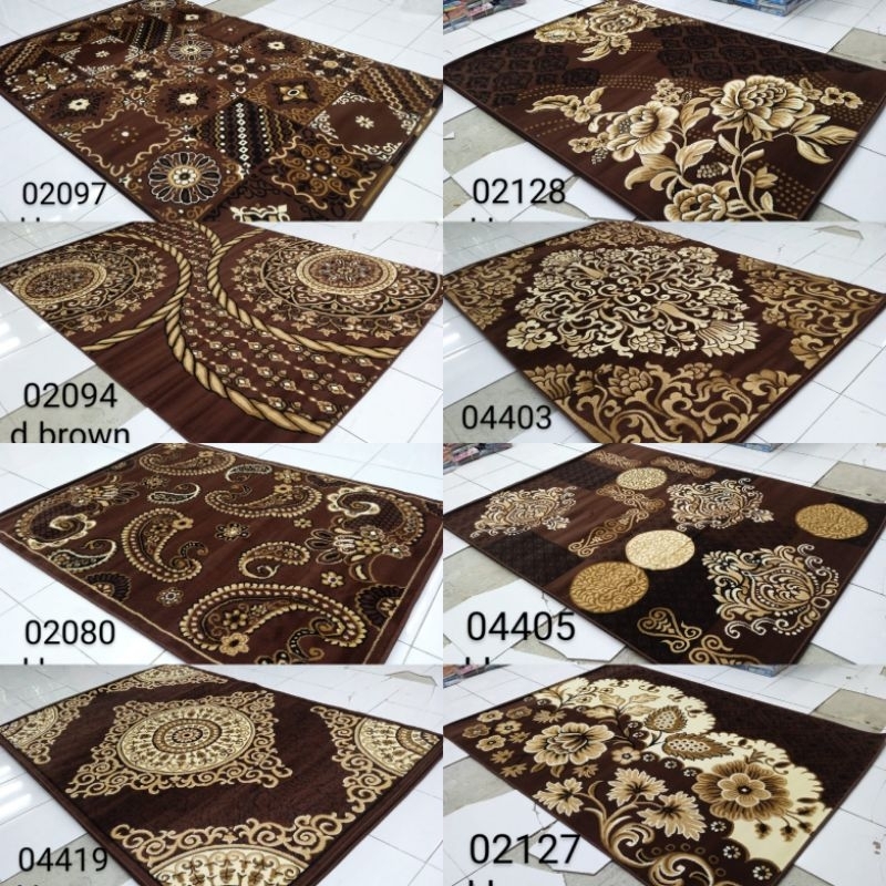 Karpet permadani bulu lantai minimalis moderno ukuran 160 x 210