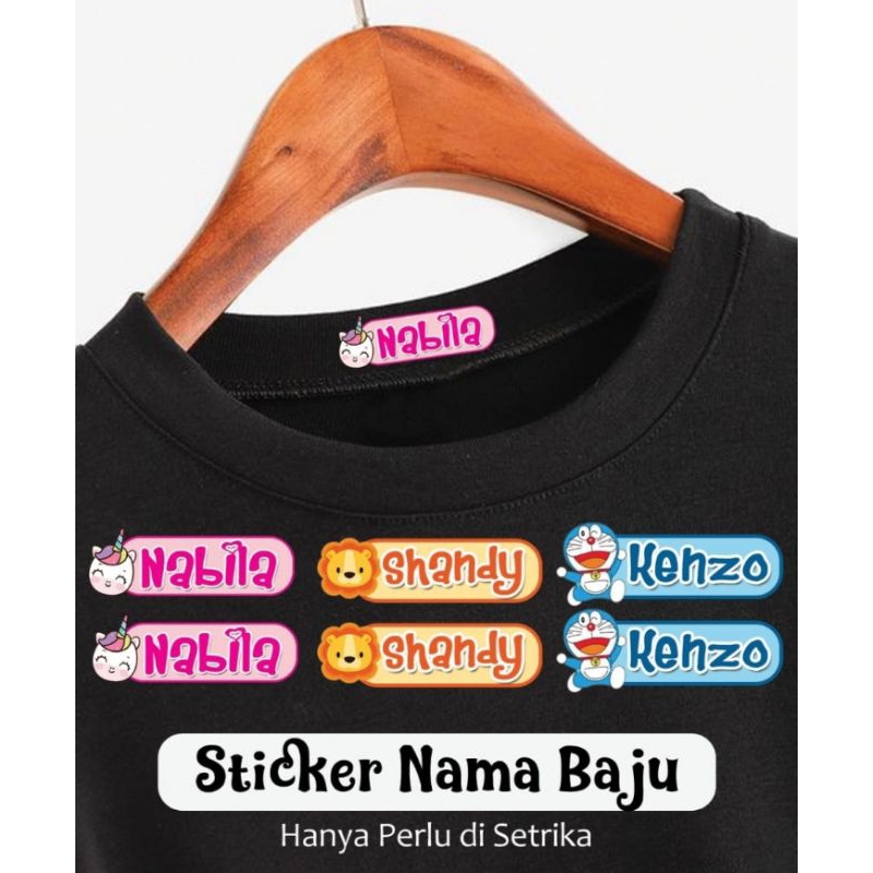 

Sticker Baju hanya perlu di setrika isi 40pcs