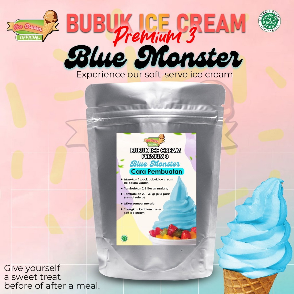 

ICECREAM BLUE MONSTER 1000gram / BUBUK ES KRIM PREMIUM88