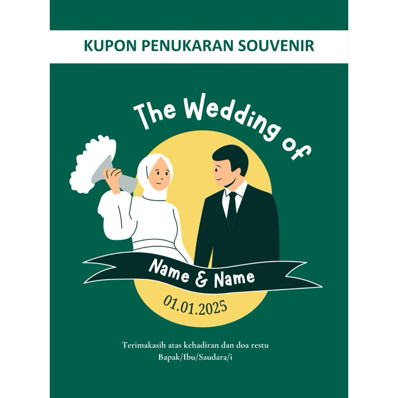 KUPON PENUKARAN SOUVENIR PERNIKAHAN