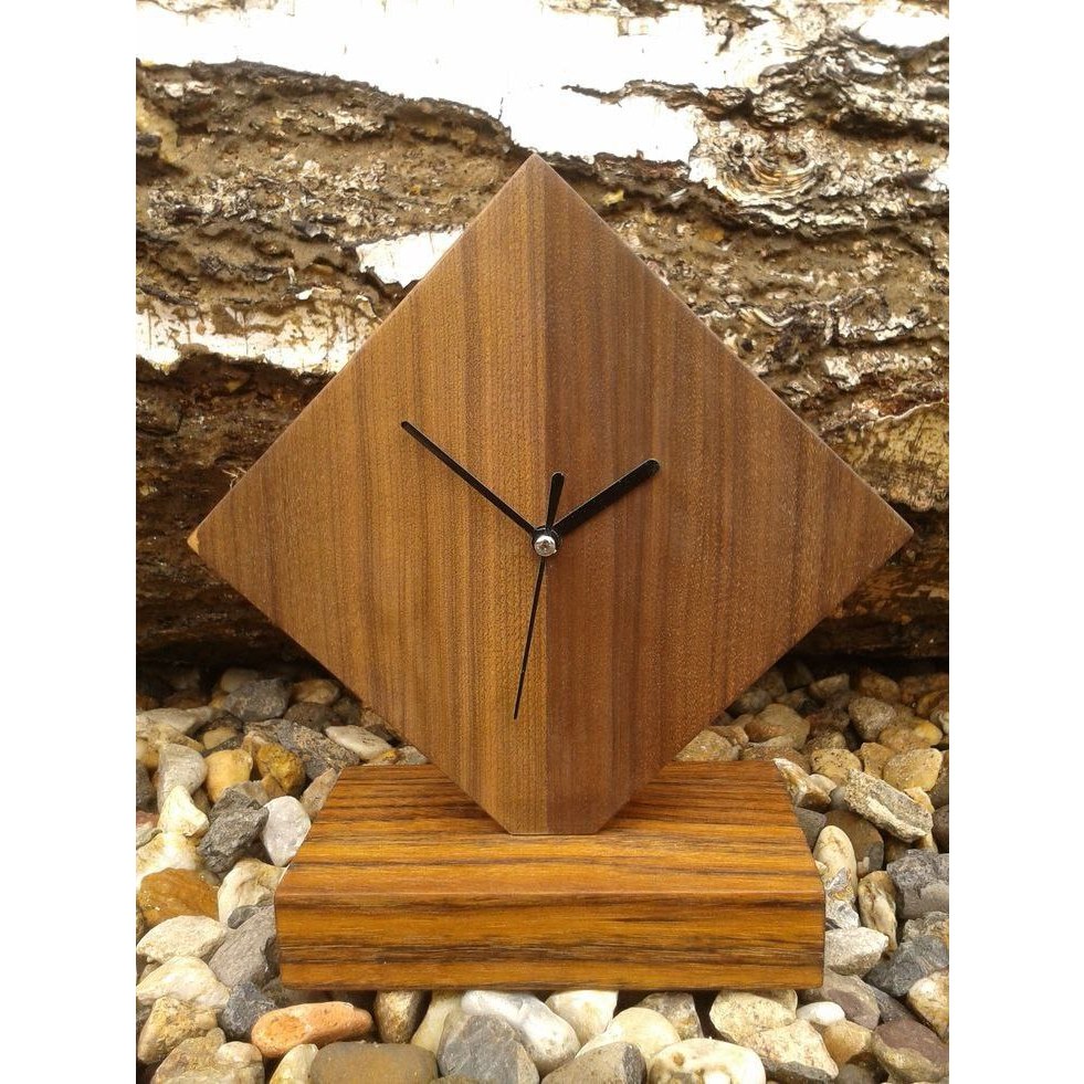 Danial Jam Meja Aesthetic Unik, Jam Meja Vintage Kayu Mahoni, Souvenir Kantor, Jam Meja Dari Kayu, J