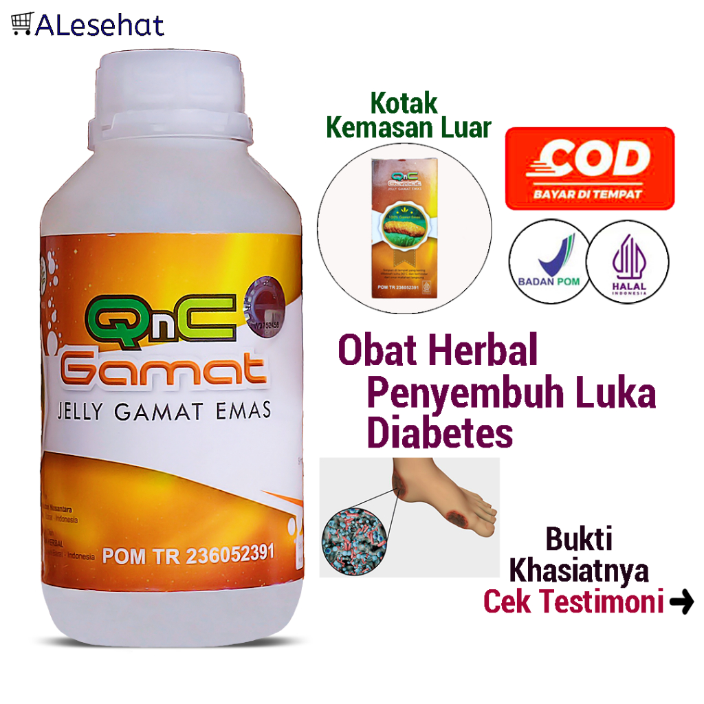 Obat Pengering Luka Diabetes QnC Jelly Gamat