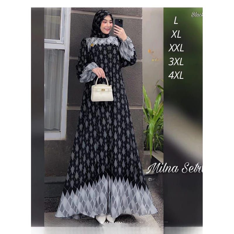 gamis jumbo terbaru Ld 100 110 120 130 140 bahan crinkle etnik adem